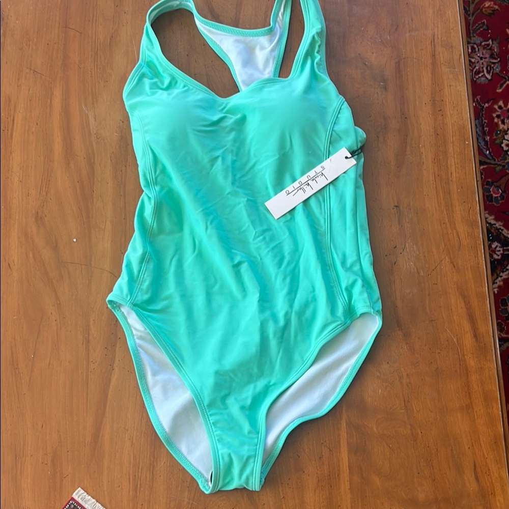 Nicole Miller Mint Green One-Piece Swimsuit
